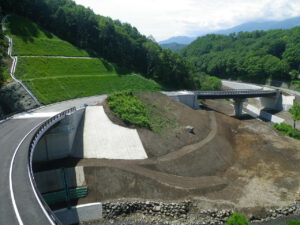 北杜八ヶ岳公園線 道路工事